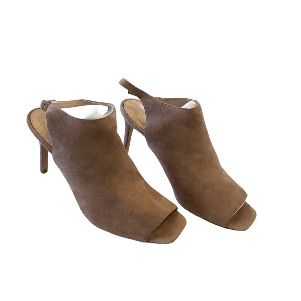 Elegant Brown Women's Peep-Toe Heels